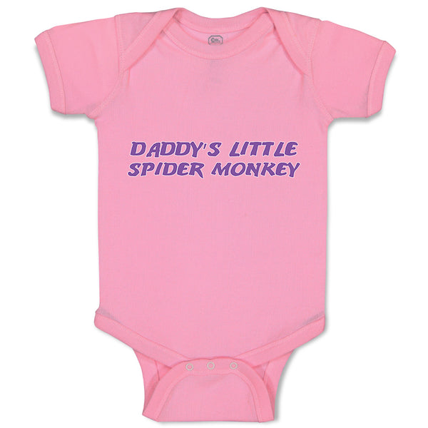 Baby Clothes Daddy's Little Spider Monkey Dad Father's Day Baby Bodysuits Cotton