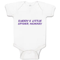 Baby Clothes Daddy's Little Spider Monkey Dad Father's Day Baby Bodysuits Cotton