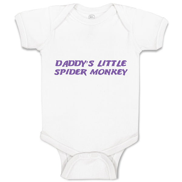 Baby Clothes Daddy's Little Spider Monkey Dad Father's Day Baby Bodysuits Cotton