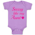 Baby Clothes Sassy like My Aunt Baby Bodysuits Boy & Girl Newborn Clothes Cotton