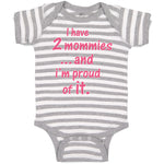 Baby Clothes I Have 2 Mommies... and I'M Proud of It. Gay Lgbtq Baby Bodysuits
