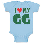 Baby Clothes I Love My Gg Grandma Grandmother Baby Bodysuits Boy & Girl Cotton