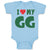 Baby Clothes I Love My Gg Grandma Grandmother Baby Bodysuits Boy & Girl Cotton