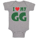 Baby Clothes I Love My Gg Grandma Grandmother Baby Bodysuits Boy & Girl Cotton