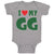 Baby Clothes I Love My Gg Grandma Grandmother Baby Bodysuits Boy & Girl Cotton