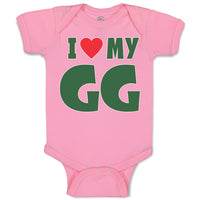 Baby Clothes I Love My Gg Grandma Grandmother Baby Bodysuits Boy & Girl Cotton