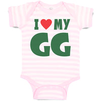 Baby Clothes I Love My Gg Grandma Grandmother Baby Bodysuits Boy & Girl Cotton