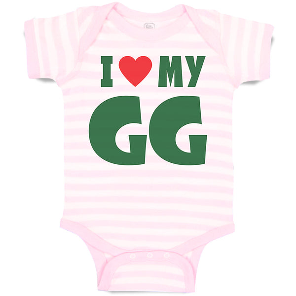 Baby Clothes I Love My Gg Grandma Grandmother Baby Bodysuits Boy & Girl Cotton