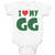 Baby Clothes I Love My Gg Grandma Grandmother Baby Bodysuits Boy & Girl Cotton