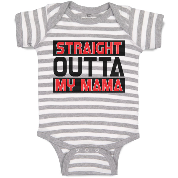 Baby Clothes Straight Outta My Momma Funny Baby Bodysuits Boy & Girl Cotton