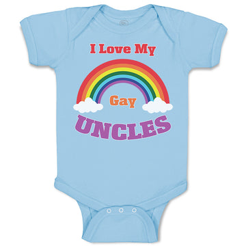 Baby Clothes I Love My Gay Uncles Baby Bodysuits Boy & Girl Cotton