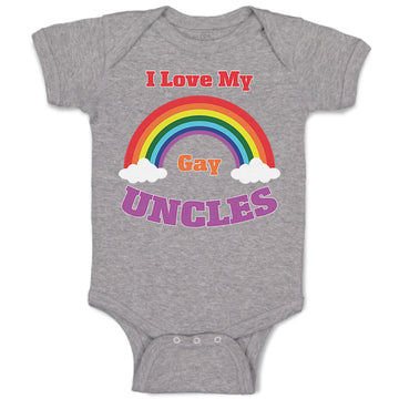 Baby Clothes I Love My Gay Uncles Baby Bodysuits Boy & Girl Cotton