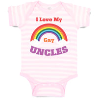 Baby Clothes I Love My Gay Uncles Baby Bodysuits Boy & Girl Cotton