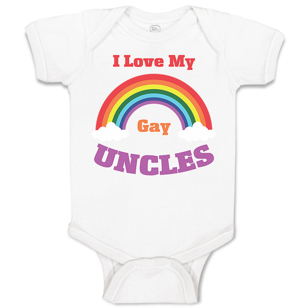Baby Clothes I Love My Gay Uncles Baby Bodysuits Boy & Girl Cotton