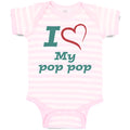 Baby Clothes I Love My Pop Pop Grandfather Grandpa Baby Bodysuits Cotton
