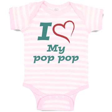 Baby Clothes I Love My Pop Pop Grandfather Grandpa Baby Bodysuits Cotton