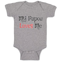 Baby Clothes My Papou Loves Me Grandmother Grandma Baby Bodysuits Cotton