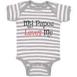 Baby Clothes My Papou Loves Me Grandmother Grandma Baby Bodysuits Cotton