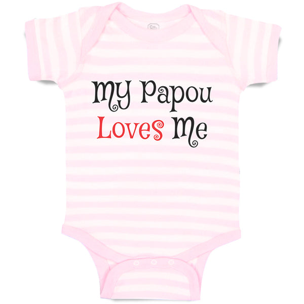 Baby Clothes My Papou Loves Me Grandmother Grandma Baby Bodysuits Cotton