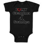 Baby Clothes I Love My Grandma and Grandpa Grandparents B Baby Bodysuits Cotton