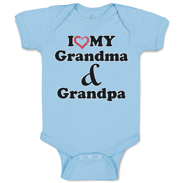 Baby Clothes I Love My Grandma and Grandpa Grandparents B Baby Bodysuits Cotton