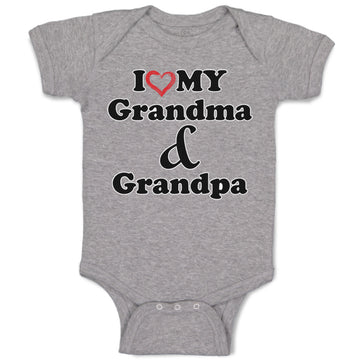 Baby Clothes I Love My Grandma and Grandpa Grandparents B Baby Bodysuits Cotton