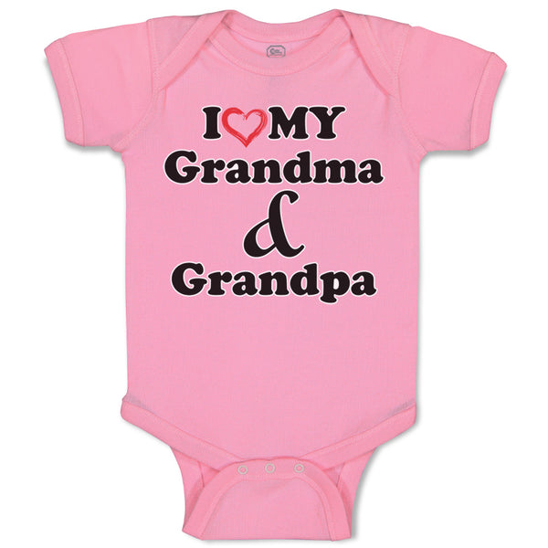 Baby Clothes I Love My Grandma and Grandpa Grandparents B Baby Bodysuits Cotton