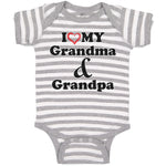 Baby Clothes I Love My Grandma and Grandpa Grandparents B Baby Bodysuits Cotton