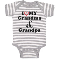 Baby Clothes I Love My Grandma and Grandpa Grandparents B Baby Bodysuits Cotton