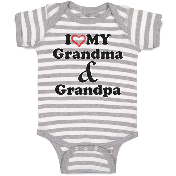 Baby Clothes I Love My Grandma and Grandpa Grandparents B Baby Bodysuits Cotton