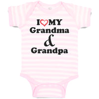 Baby Clothes I Love My Grandma and Grandpa Grandparents B Baby Bodysuits Cotton