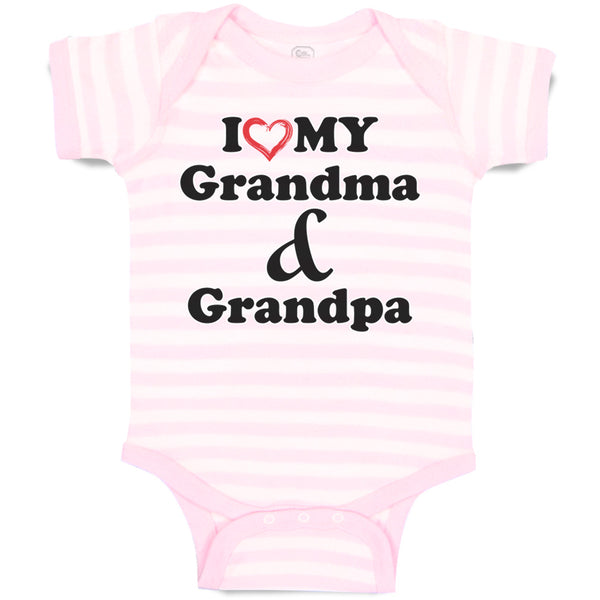 Baby Clothes I Love My Grandma and Grandpa Grandparents B Baby Bodysuits Cotton