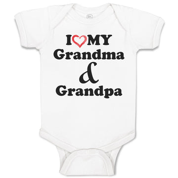 Baby Clothes I Love My Grandma and Grandpa Grandparents B Baby Bodysuits Cotton