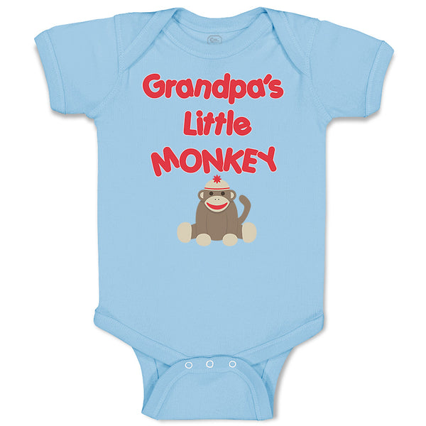 Baby Clothes Grandpa's Little Monkey Grandpa Grandfather Baby Bodysuits Cotton