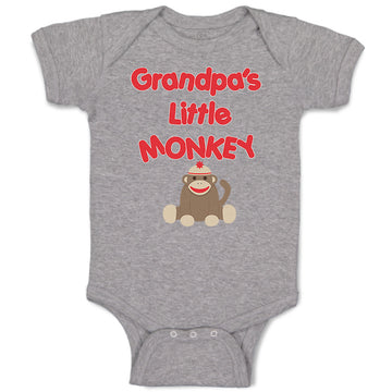 Baby Clothes Grandpa's Little Monkey Grandpa Grandfather Baby Bodysuits Cotton