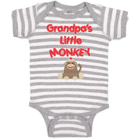 Baby Clothes Grandpa's Little Monkey Grandpa Grandfather Baby Bodysuits Cotton