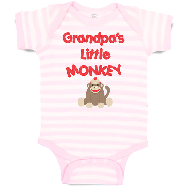 Baby Clothes Grandpa's Little Monkey Grandpa Grandfather Baby Bodysuits Cotton