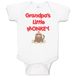 Baby Clothes Grandpa's Little Monkey Grandpa Grandfather Baby Bodysuits Cotton