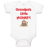 Baby Clothes Grandpa's Little Monkey Grandpa Grandfather Baby Bodysuits Cotton