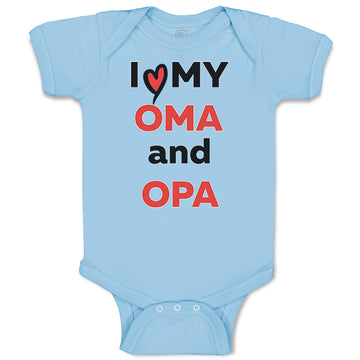 Baby Clothes I Love My Oma and Opa Grandpa Grandfather Baby Bodysuits Cotton