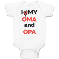 Baby Clothes I Love My Oma and Opa Grandpa Grandfather Baby Bodysuits Cotton