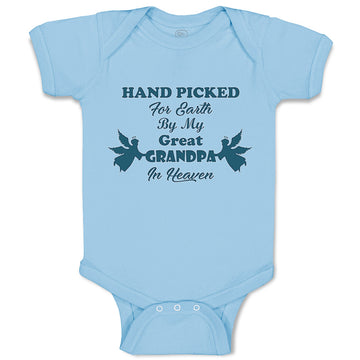 Baby Clothes Hand Picked for Earth by My Great Grandpa in Heaven Baby Bodysuits