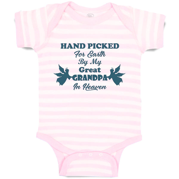 Baby Clothes Hand Picked for Earth by My Great Grandpa in Heaven Baby Bodysuits