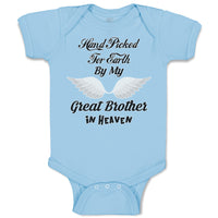 Baby Clothes Hand Picked for Earth by My Great Brother in Heaven Baby Bodysuits