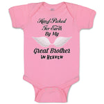 Baby Clothes Hand Picked for Earth by My Great Brother in Heaven Baby Bodysuits