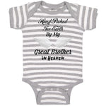 Baby Clothes Hand Picked for Earth by My Great Brother in Heaven Baby Bodysuits