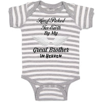 Baby Clothes Hand Picked for Earth by My Great Brother in Heaven Baby Bodysuits