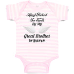 Baby Clothes Hand Picked for Earth by My Great Brother in Heaven Baby Bodysuits