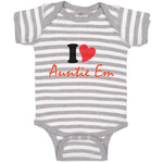 Baby Clothes I Heart Auntie Em Aunt Baby Bodysuits Boy & Girl Cotton