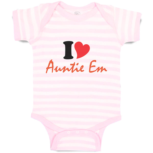 Baby Clothes I Heart Auntie Em Aunt Baby Bodysuits Boy & Girl Cotton